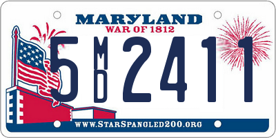 MD license plate 5MD2411