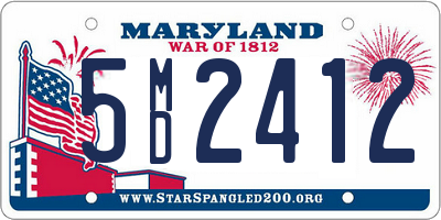 MD license plate 5MD2412