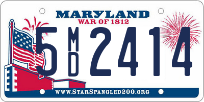 MD license plate 5MD2414
