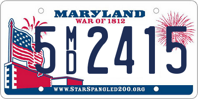 MD license plate 5MD2415