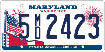 MD license plate 5MD2423