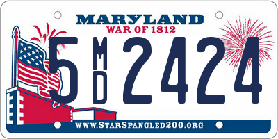 MD license plate 5MD2424