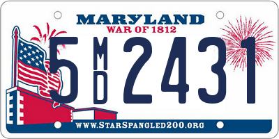 MD license plate 5MD2431