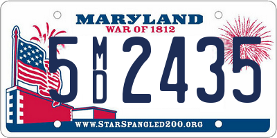 MD license plate 5MD2435