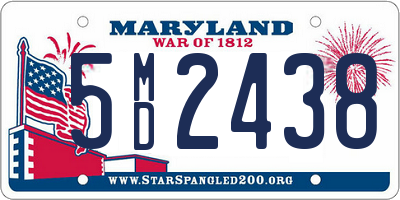 MD license plate 5MD2438