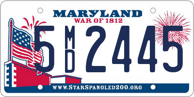 MD license plate 5MD2445