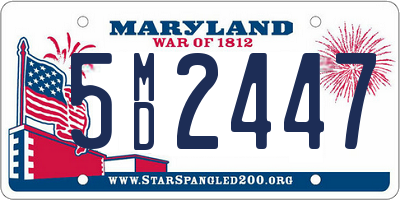 MD license plate 5MD2447