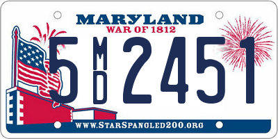 MD license plate 5MD2451