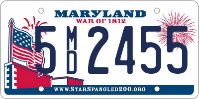 MD license plate 5MD2455