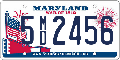 MD license plate 5MD2456