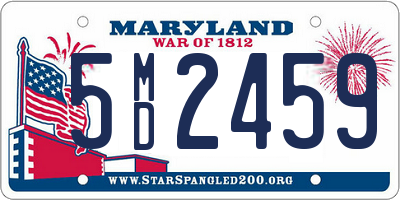 MD license plate 5MD2459