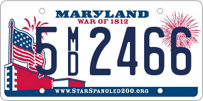 MD license plate 5MD2466