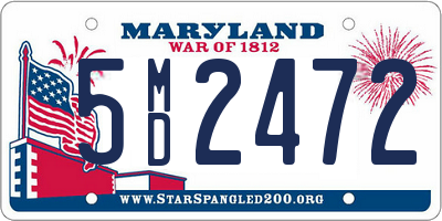 MD license plate 5MD2472