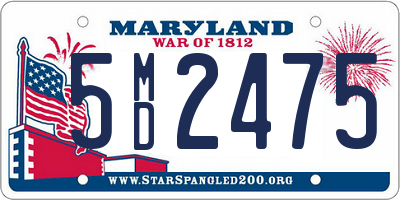 MD license plate 5MD2475