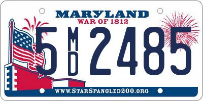 MD license plate 5MD2485