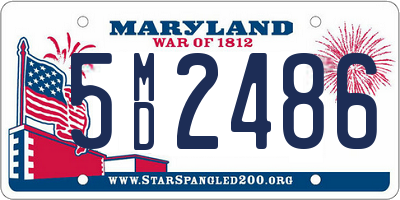 MD license plate 5MD2486