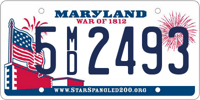 MD license plate 5MD2493