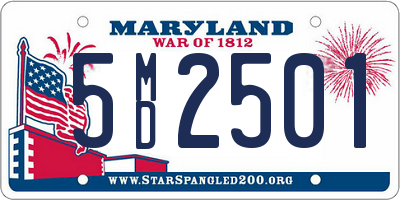 MD license plate 5MD2501