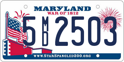 MD license plate 5MD2503