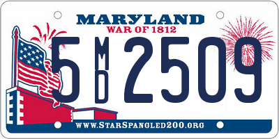 MD license plate 5MD2509