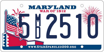 MD license plate 5MD2510