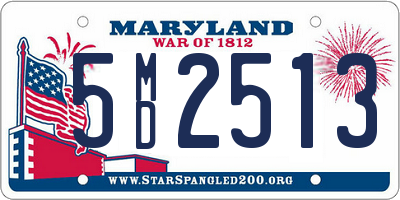 MD license plate 5MD2513