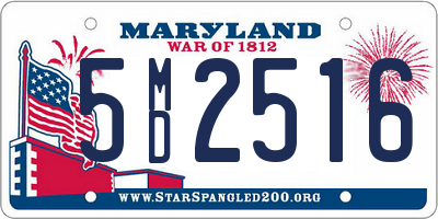MD license plate 5MD2516