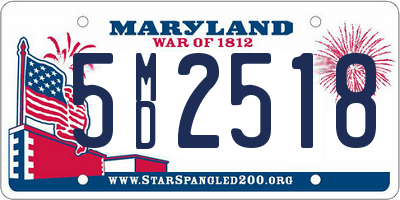 MD license plate 5MD2518