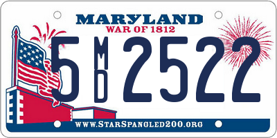 MD license plate 5MD2522