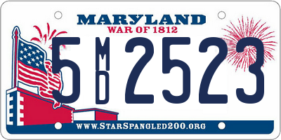 MD license plate 5MD2523