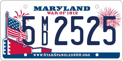 MD license plate 5MD2525
