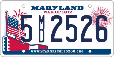 MD license plate 5MD2526