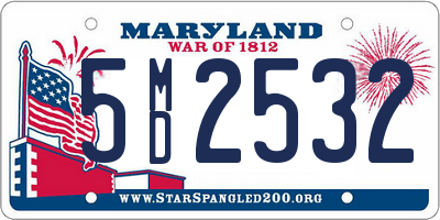 MD license plate 5MD2532