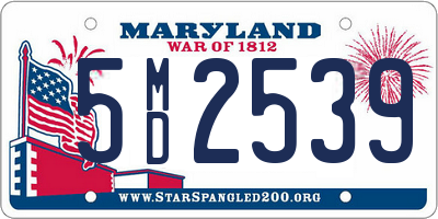 MD license plate 5MD2539