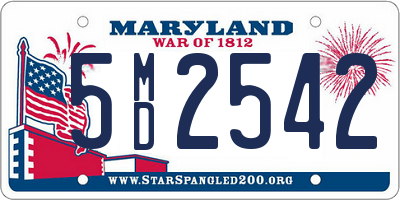 MD license plate 5MD2542