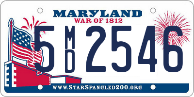 MD license plate 5MD2546