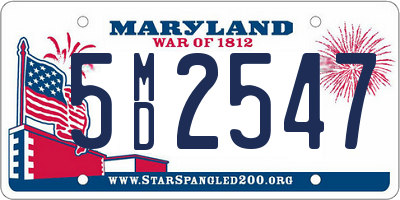 MD license plate 5MD2547