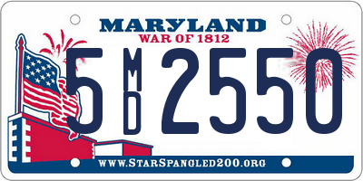 MD license plate 5MD2550