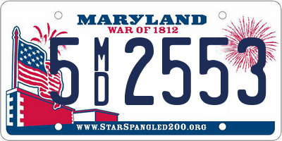 MD license plate 5MD2553