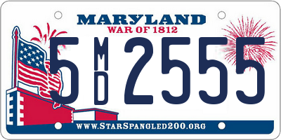 MD license plate 5MD2555