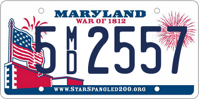 MD license plate 5MD2557