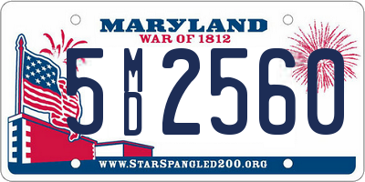 MD license plate 5MD2560