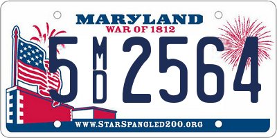 MD license plate 5MD2564