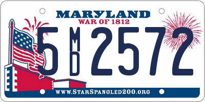 MD license plate 5MD2572