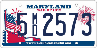 MD license plate 5MD2573