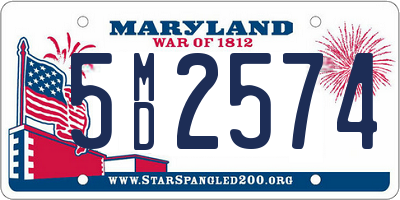 MD license plate 5MD2574