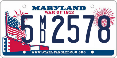 MD license plate 5MD2578