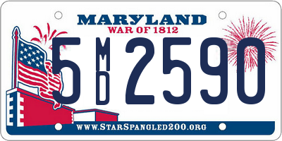 MD license plate 5MD2590