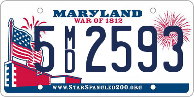 MD license plate 5MD2593