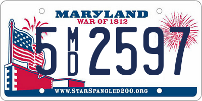 MD license plate 5MD2597